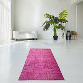 Roze vintage vloerkleed - 250x152 cm - HANDGEMAAKT