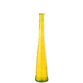 J-Line vaas Viooltje - glas - geel - medium