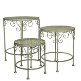 Provence Plantentafel voor Buiten - Set van 3 - H43 x Ø35 cm - Lichtgroen