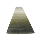 Gabbeh loper groen - 340x82 cm - HANDGEMAAKT