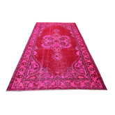 Roze vintage vloerkleed - 268x160 cm - HANDGEMAAKT