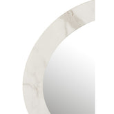 J-line spiegel Marmer - glas - wit - groot