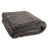 J-Line Plaid Cutie - polyester – 180x130 cm – donkergrijs