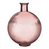 Firenza Fles Vaas - H42 x Ø34 cm - Gerecycled Glas - Lichtroze