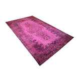 Roze vintage vloerkleed - 290x175 cm - HANDGEMAAKT