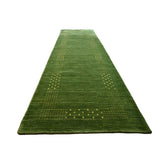 Groene Gabbeh loper - 286x82 cm - HANDGEMAAKT