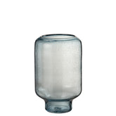 J-Line vaas Nora Op Voet Rond - glas - lichtblauw - large