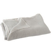 J-Line Plaid - polyester - lichtgrijs - 150 x 0.50 cm