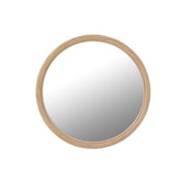 J-Line wandspiegel Rond Rotan/glas Naturel Large