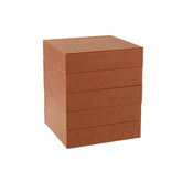 J-Line Juwelendoos 4 Delen Kunstleder Cognac