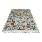 Beige Azeri vloerkleed - 93x66 cm - HANDGEMAAKT