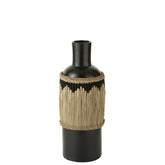 J-Line Vaas Motief Terracotta/Gras Zwart/Naturel