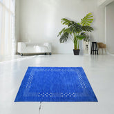 Blauw Gabbeh vloerkleed - 177x125 cm - HANDGEMAAKT