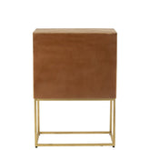 J-Line Kast Nino Op Staander Metaal/Mangohout Naturel/Goud