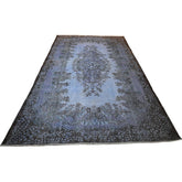 Blauw vintage vloerkleed - 298x178 cm - HANDGEMAAKT