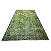 Groen vintage vloerkleed - 272x155 cm - HANDGEMAAKT