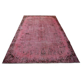 Roze vintage vloerkleed - 280x168 cm - HANDGEMAAKT