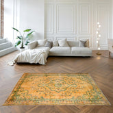 Geel vintage vloerkleed - 267x170 cm - HANDGEMAAKT