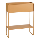 Cubica Staande Plantenbak - L50 x B22 x H64 cm - Metaal - Bruin