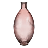 Firenza Fles Vaas - H59 x Ø29 cm - Gerecycled Glas - Lichtroze