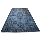 Blauw vintage vloerkleed - 282x167 cm - HANDGEMAAKT