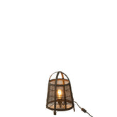 J-Line Lamp Rya Katoen/Bamboe Zwart Small