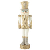 J-Line Notenkraker Staand Polyfoam/Textiel Wit/Goud