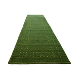 Groene Gabbeh loper - 286x84 cm - HANDGEMAAKT