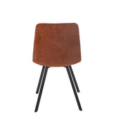 J-Line Eetstoel Clark Metaal/Polyester Roest