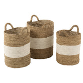 J-Line manden - zeegras - wit/naturel