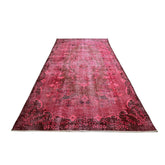 Roze vintage vloerkleed - 270x162 cm - HANDGEMAAKT