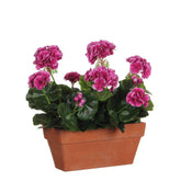 Geranium Kunstplant in Balkonbak - L29 x B13 x H40 cm - Paars