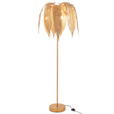 J-Line Lamp Bladeren Metaal Goud