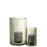J-Line Windlicht Dubbel Glas Groen Large