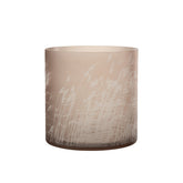 J-Line lantaarn gras - glas - beige - extra groot