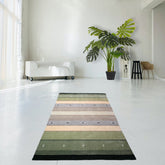 Groen Gabbeh vloerkleed - 210x140 cm - HANDMADE