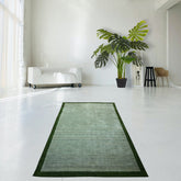 Groen modern vloerkleed - 208x140 cm - HANDMADE