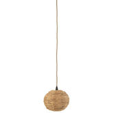 J-Line hanglamp Bol Bananenbladeren - jute - naturel - small