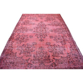 Roze vintage vloerkleed - 317x205 cm - HANDGEMAAKT