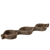 J-Line decoratie schaal 3 Vakken - hout - naturel