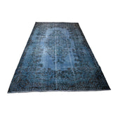 Blauw vintage vloerkleed - 294x165 cm - HANDGEMAAKT