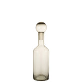 J-Line Fles Deco Norma Glas Grijs Medium