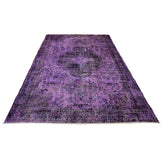 Paars vintage vloerkleed - 284x184 cm - HANDGEMAAKT