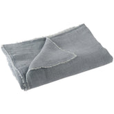 J-Line Plaid - linnen - blauwgrijs - 357 cm