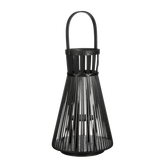 Cosmo Lantaarn - H45 x Ø15 cm - Gerecycled polyester - Zwart