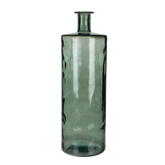 Guan Fles Vaas - H75 x Ø25 cm - Gerecycled Glas - Groen