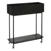 Greenrax Plantenstandaard - L70 x B29 x H94 cm - Metaal - Zwart