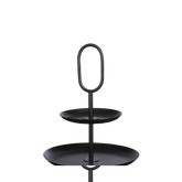 Rama Etagère 2 Laags - H36 x Ø28 cm - Metaal - Zwart