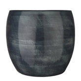 Lester Bloempot - H35 x Ø38 cm - Terracotta - Donkerblauw