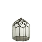 J-Line Terrarium Glas/Metaal Zwart Medium